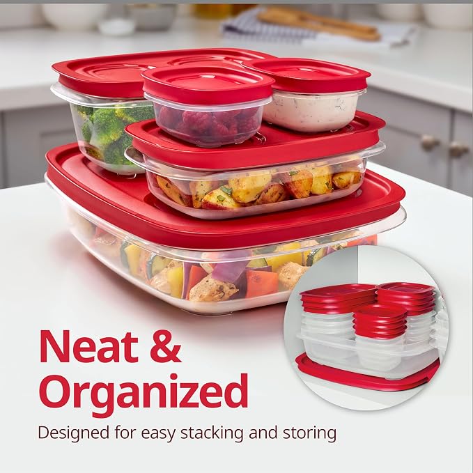 Rubbermaid EasyStore Containers, 44-Piece Set, Food Storage Containers with Lids - Image 2