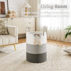 Artfeel Laundry Basket,Woven Cotton Rope Laundry Hamper,60L for Decorative Storage of Dirty Clothes,Toys and Blankets in Bathroom,Bedroom and Living Room - Image 5