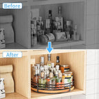 13" Lazy Susan Turntable Organizer - Wood Round Lazy Susan for Cabinet Kitchen Countertop Pantry Cupboard Dining Table Bathroom Coffee Bar Spice Storage Home Decor - Image 5