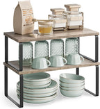 SONGMICS Cabinet Organizer Shelf, Set of 2 Spice Rack, Kitchen Storage - Image 8
