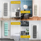 HOMELUX THEORY Over the Door Organizer, 6-Tier, 100D Fabric Transparent 2pc | Over the door shoe organizer, 50 lbs capacity, 12 side mesh pockets, 100D extra thick fabric, Closet & entryway storage - Image 5