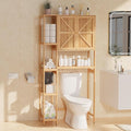 Bamboo Over-the-Toilet Storage Cabinet with Shelves for Small Bathrooms by WisuceHome