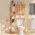 Bamboo Over-the-Toilet Storage Cabinet with Shelves for Small Bathrooms by WisuceHome
