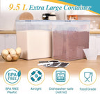 Vtopmart 9.5L Flour Sugar Storage Containers, 2 Pack, Each Fits 12.5 lb - Image 3