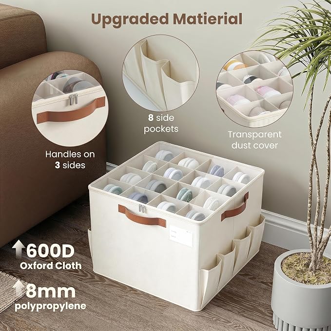 Varhomax Shoe Organizer Box for Closet, Fabric Storage Basket - Image 5