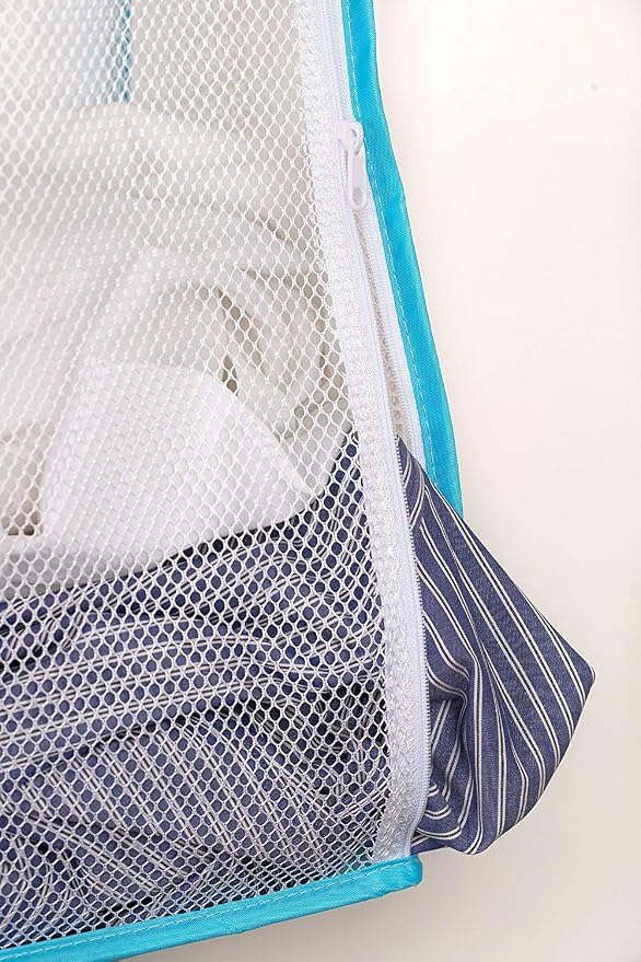 Store & Score Over The Door Hanging Kids Fun LED Basketball Light-Up Collapsible Mesh Laundry Hamper Basket, Toy Chest, Heavy Duty Metal Hooks Included. Patent Pending - Image 3