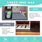 URMONA Waterproof Silicone Under Sink Mat 31'' x 22'' Shelf Liner for Kitchen and Bathroom, Cabinet and Counter Protector, Storage and Organizers, Litter Mat, Pet Cat Puppy Essentials(Navy) - Image 5