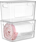 Vtopmart 2 Pack Clear Trash Bag Holder, Stackable Garbage Bag Dispenser by Vtopmart
