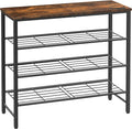 Kitsure Shoe Rack for Closet, Shoe Storage, 29.5" Wide - 4 Tier, Brown | Space-Saving Shoe Organizer with Leveling Feet, Sturdy & Rust-Proof Wooden Shoe Rack for Entryway, Bedroom, Living Room by Kitsure