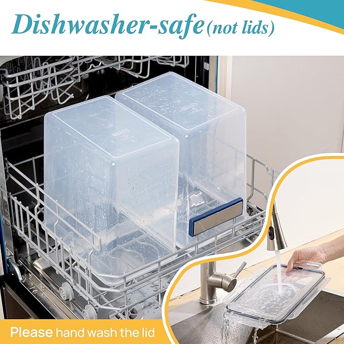 Vtopmart 9.5L Flour Sugar Storage Containers, 2 Pack, Each Fits 12.5 lb - Image 4