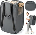 House Again 76L Laundry Backpack, 210D Oxford Heavy Duty Laundry Bag Backpack with Adjustable Shoulder Straps, Foldable Laundry Bag for College Dorm and Travel, Grey by HOUSEAGAIN