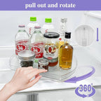 Incostar 360° Rotating Lazy Susan Turntable Organizer - Multifunctional 11.8" x 8.7" Rectangular Organizer for Refrigerator, Cabinet, Pantry, and Kitchen Countertop - Image 3
