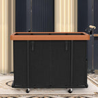 Laundry Hamper 4 Section with Lid, 300L Rolling Basket Hamper with Handle - Image 5