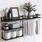 RICHER HOUSE Floating Shelves Bathroom, Wall Mounted Shelf Over Toilet by RicherHouse