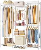 HOMIDEC Wardrobe Closet, 4 Hanging Spaces Portable Clothes Rack by DecorateYourHome