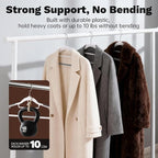 30 Pack White Plastic Clothes Hangers, Non-Slip Slim Coat Hangers - Image 6