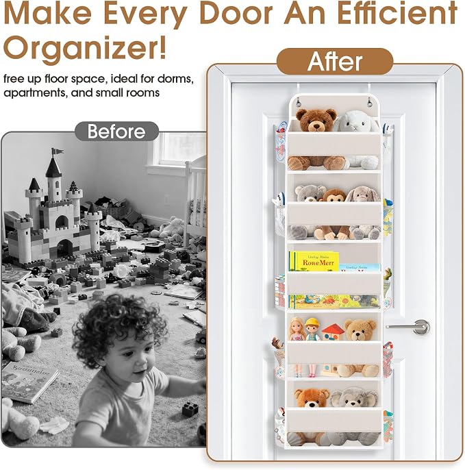 Over The Door Organizer Storage behind Door Hanging Organizer for Nursery - Image 5