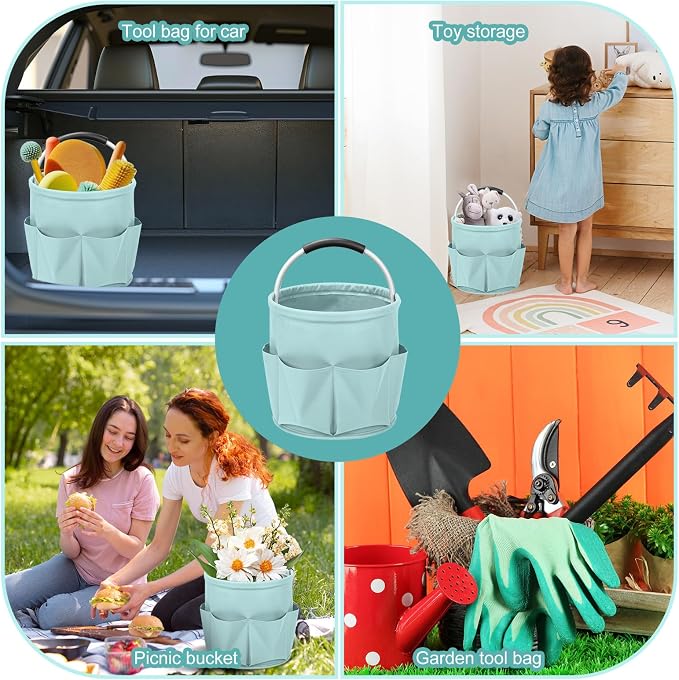 17L Cleaning Caddy for Cleaning Supplies with Handle,Cleaning Supplies Organizer Bucket for Home Garden - Image 6