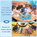 6 Pack Classroom Caddy Organizer with Handle, 6 Compartments, Gradient Blue - Image 4