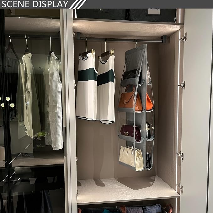 Purse Organizer for Closet, Heavy Duty Hanging Handbag Storage - Image 2