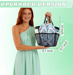 Mesh Shower Caddy Portable - 9 Pockets for College Dorm Room Essential - Image 3