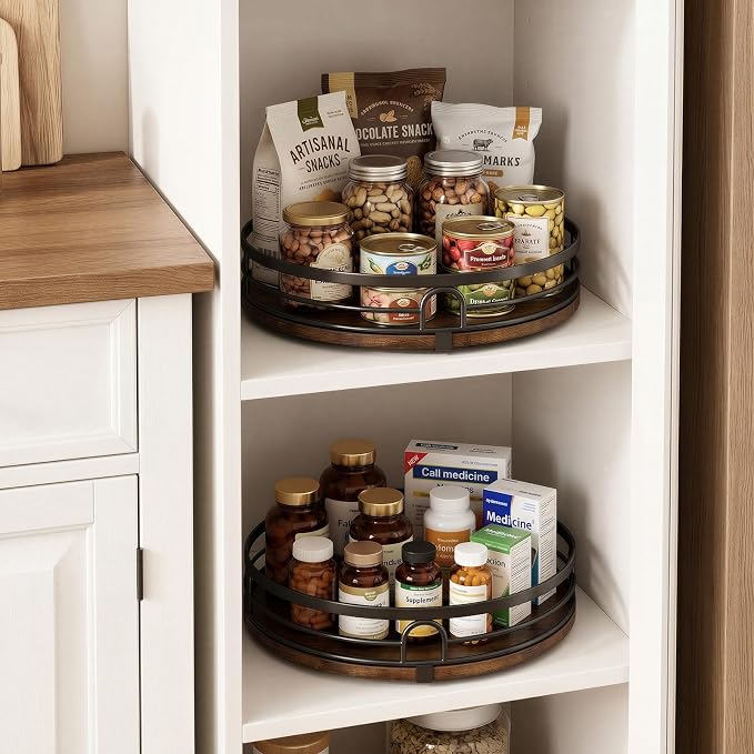 2 Pack 10" 12" Lazy Susan Turntable Organizer for Table Top - Image 7