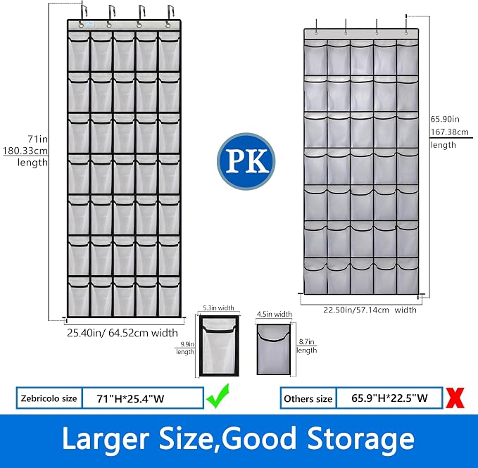 Shoe Rack for Door, Over Door Shoe Organizer for Closet - Image 3