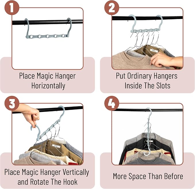 Mr. Pen- Space Saving Hangers for Clothes, 12 pcs, Pastel Horizon Colors - Image 5