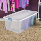 Sterilite Latching Box with Lids for Home and Office, 106 Quart, 12-Pack | Heavy-Duty and Stackable Plastic Containers with Latches for Closet, Cabinet, Bedroom, Bathroom and Dorm Room Organization - Image 5