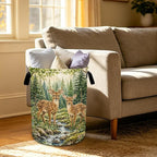 Deers Laundry Basket Foldable Oxford Laundry Hamper With Handle For Room Bathroom Bedroom - Image 5