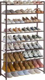 Nunsino Shoe Rack for Closet, Metal Shoe Organizer, 8 Tier Garage Shoe Rack Max Holds 40 Pairs,Shoe Storage Shelf,Entryway, Bronze by Nunsino