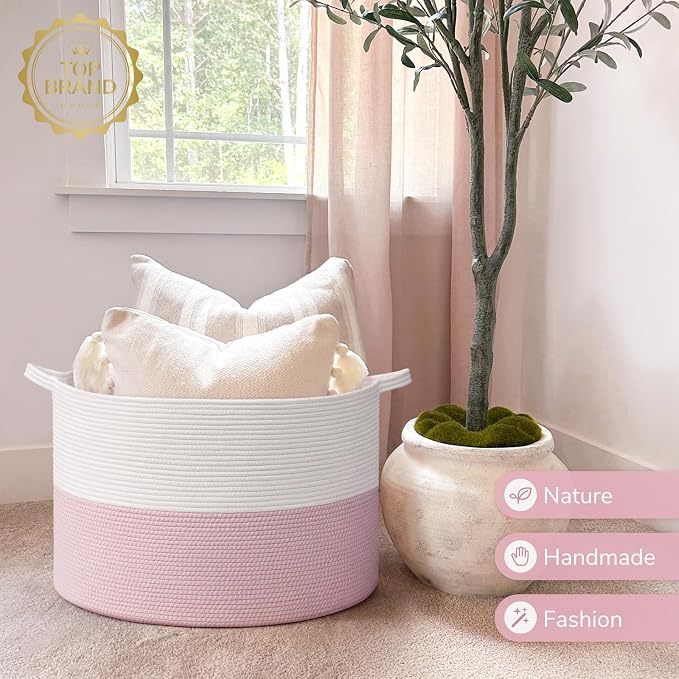 INDRESSME 115L Extra Large Pink Laundry Basket for Stuffed Animal Storage - Image 7