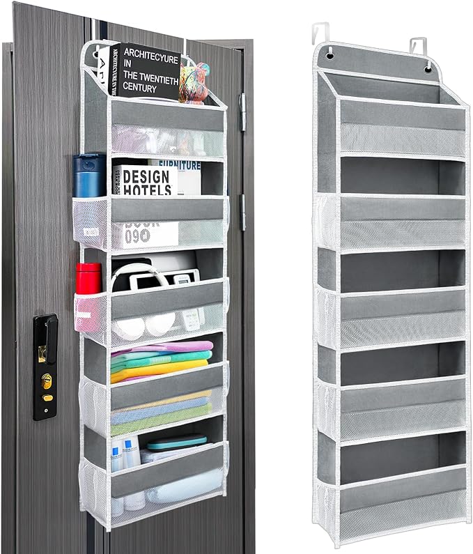 Ease of Assembly Over The Door Organizer,5 Shelves&8 Side Pockets by Unknown