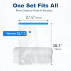 HOUSE DAY 10 Jumbo Vacuum Seal Bags For Clothing Travel, 80% Space Saving Travel Vacuum Bags with Electric Pump, Vacuum Storage Bags For Clothes, Comforters, Blankets, Moving, Reusable & Durable - Image 9