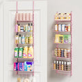 SWTYMIKI Over The Door Organizer - Door Organizer Hanging with 5 Adjustable Metal Large Capacity Basket and 6 Coat Hook, Wall Mounted Shelf for Bedroom Closet Bathroom Laundry Pantry Cabinet Kitchen by SwtyMiki-TidyHomeSweetLife