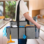 LoDrid Professional Cleaning Tote Caddy for Cleaning Supply, Gray - Image 2