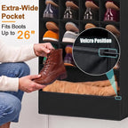 UVIAHOMI 30-40 Pairs Over the Door Shoe Organizer, 40 Breathable Pockets Hanging Shoe Storage for Closet, 10-Tier Door Shoes Rack, Handing Shoes Holder Fit All Family's Sneakers, Boots - Image 3