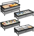 Kitstorack 4 Pack Height-adjustable Under Bed Storage with Wheels, Under Bed Storage Containers,Under Bed Shoe Storage Organizer with Clear Window&Label, Suitable for Clothes Storage, Gray by Kitstorack