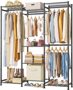 HOMIDEC Wardrobe Closet, 4 Hanging Spaces Portable Clothes Rack by DecorateYourHome