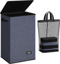 SOLEDI 90L Laundry Hamper with Lid, Large Collapsible Laundry Basket by SOLEDI