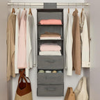 Amazon Basics 6-Tier Hanging Closet Organizer with Removable Drawers for Sweaters, 6.9"D x 13.6"W x 12.2"H, Grey - Image 3