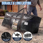 TAILI 2 Pack XXL Storage Bags with Visible Window and Handy Pocket,Black - Image 8
