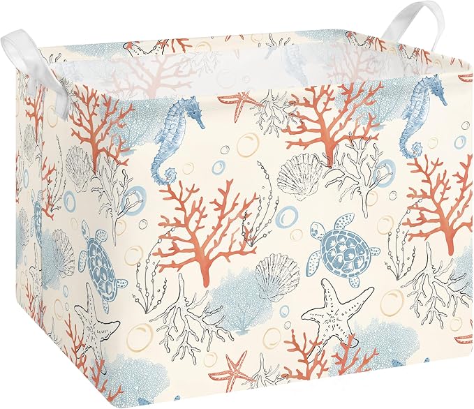 Collapsible Storage Basket Collapsible Fabric Laundry Basket with Handles by Alldomess