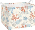 Collapsible Storage Basket Collapsible Fabric Laundry Basket with Handles by Alldomess