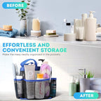 EUDELE Mesh Shower Caddy Portable for College Dorm Room Essentials,Shower Caddy Dorm with 9-Pocket Large Capacity for Beach,Swimming,Gym,Travel essentials, Blue - Image 8