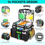 Cleaning Cadddy Bag with Rolling Cart, Large Cleaning Bag with Wheels - Image 5