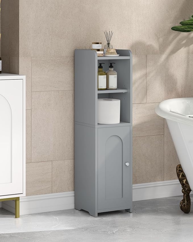 Hzuaneri Bathroom Storage Cabinet, Narrow Toilet Paper Cabinets with Doors - Image 3