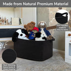 Goodpick Large Woven Rope Blanket Basket, Rectangle, Black, 75L - Image 6