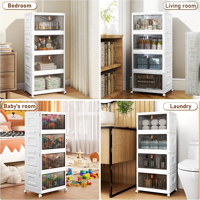 Wise Oannes Closet Organizers and storage, Storage cabinet with Wheels - Image 6