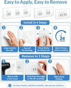 COOLMI Shower Caddy Adhesive Replacement, 9 Pack Mixed Hook Set - Image 6